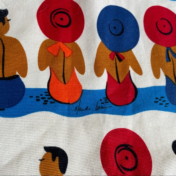 Stunning thick cotton arty shift dress with vibrant print. Size small - Picture 3 of 9